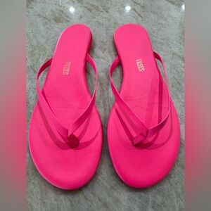 TKEES Neon Pink Women's Flip Flops